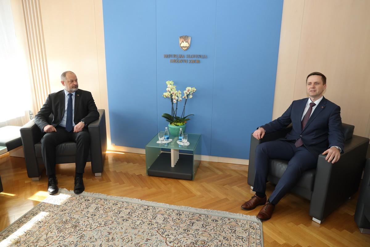 Predsednik Državnega sveta RS Alojz Kovšca in predsednik Državnega zbora RS Igor Zorčič<br>(Avtor: Milan Skledar)