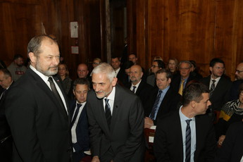 Alojz Kovšca, predsednik Državnega sveta in mag. Damijan Florjančič, predsednik Vrhovnega sodišča na dnevu ustavnosti, 2018<br>(Avtor: Milan Skledar)