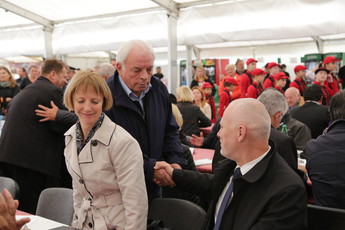 Župan občine Cerklje na Gorenjskem, Franc Čebulj in predsednik DZ, dr. Milan Brglez<br>(Avtor: Milan Skledar)