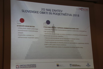 20 naj zahtev slovenske obrti in podjetništva 2018<br>(Avtor: Milan Skledar)