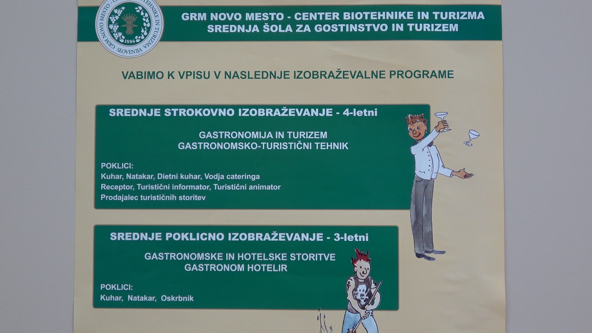 Poklicno tehnično izobraževanje, GRM Novo mesto, Center biotehnike in turizma<br>(Avtor: Milan Skledar)