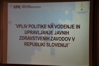 Posvet: Vpliv politike na vodenje javnih zdravstvenih zavodov, 2018<br>(Avtor: Milan Skledar)