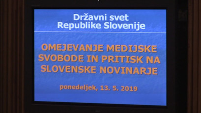 Posvet v Državnem svetu, Omejevanje medijske svobode in pritisk na slovenske novinarje<br>(Avtor: Milan Skledar)