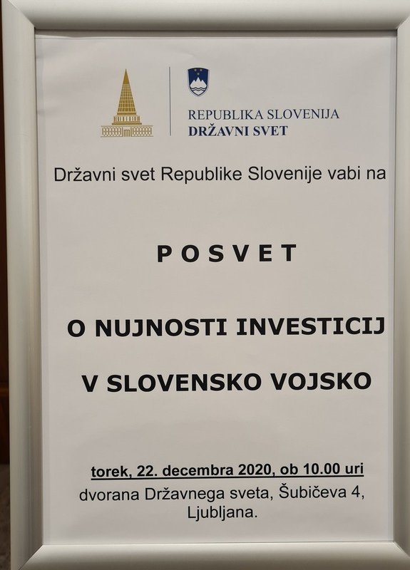 Posvet o nujnosti investicij v Slovensko vojsko (SV)
