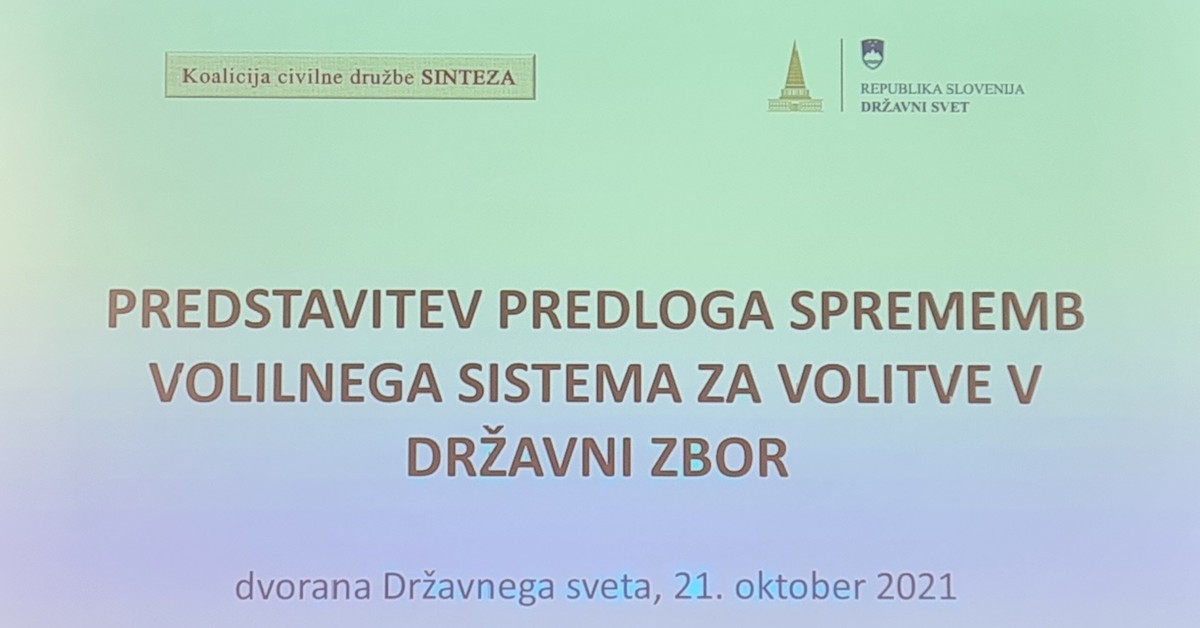 V ŽIVO iz dvorane Državnega sveta predstavitev predloga sprememb volilnega sistema za volitve v Državni zbor<br>(Avtor: Milan Skledar)