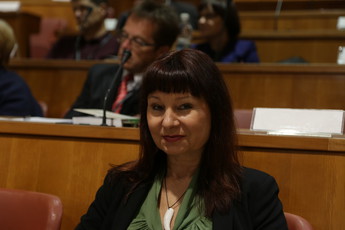 Violeta Tomić, poslanka Združene levice v DZ RS<br>(Avtor: Milan Skledar)