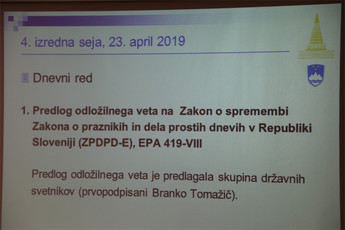 Dnevni red, 4. izredna seja Državnega sveta, 23. april 2019<br>(Avtor: Milan Skledar)