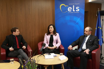 Jure Ferjan, moderator,Patricija Šulin, evropska poslanka in Alojz kovšca, predsednik Državnega sveta<br>(Avtor: Milan Skledar)