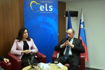 Patricija Šulin, evropska poslanka in Alojz kovšca, predsednik Državnega sveta<br>(Avtor: Milan Skledar)