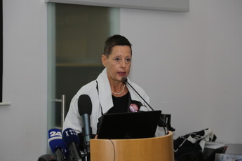 Breda Brezovar Goljar, podpredsednica Društva onkoloških bolnikov Slovenije<br>(Avtor: Milan Skledar / S-tv)