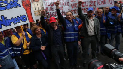 Protest sindikatov javnega sektorja, 9. junij 2016 v Ljubljani<br>(Avtor: Milan Skledar)