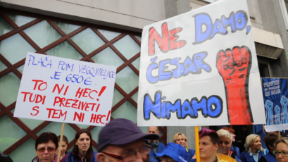 Protest sindikatov javnega sektorja, 9. junij 2016 v Ljubljani<br>(Avtor: Milan Skledar)