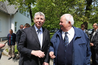 Rajko Štefanič, predsednik ZLGS s prijateljem<br>(Avtor: Milan Skledar)