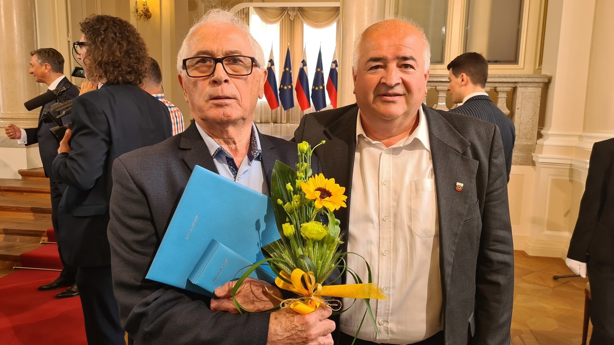 Ivica Žnidaršič, predsednica Društva izgnancev Slovenije prejela Red za zasluge od Boruta Pahorja<br>(Avtor: Milan Skledar)