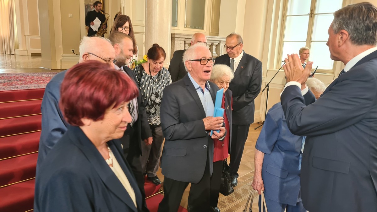 Ivica Žnidaršič, predsednica Društva izgnancev Slovenije prejela Red za zasluge od Boruta Pahorja<br>(Avtor: Milan Skledar)
