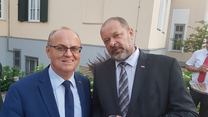 Alojz Kovšca, predsednik Državnega sveta in Jožef Horvat, poslanec Državnega zbora<br>(Avtor: Milan Skledar)