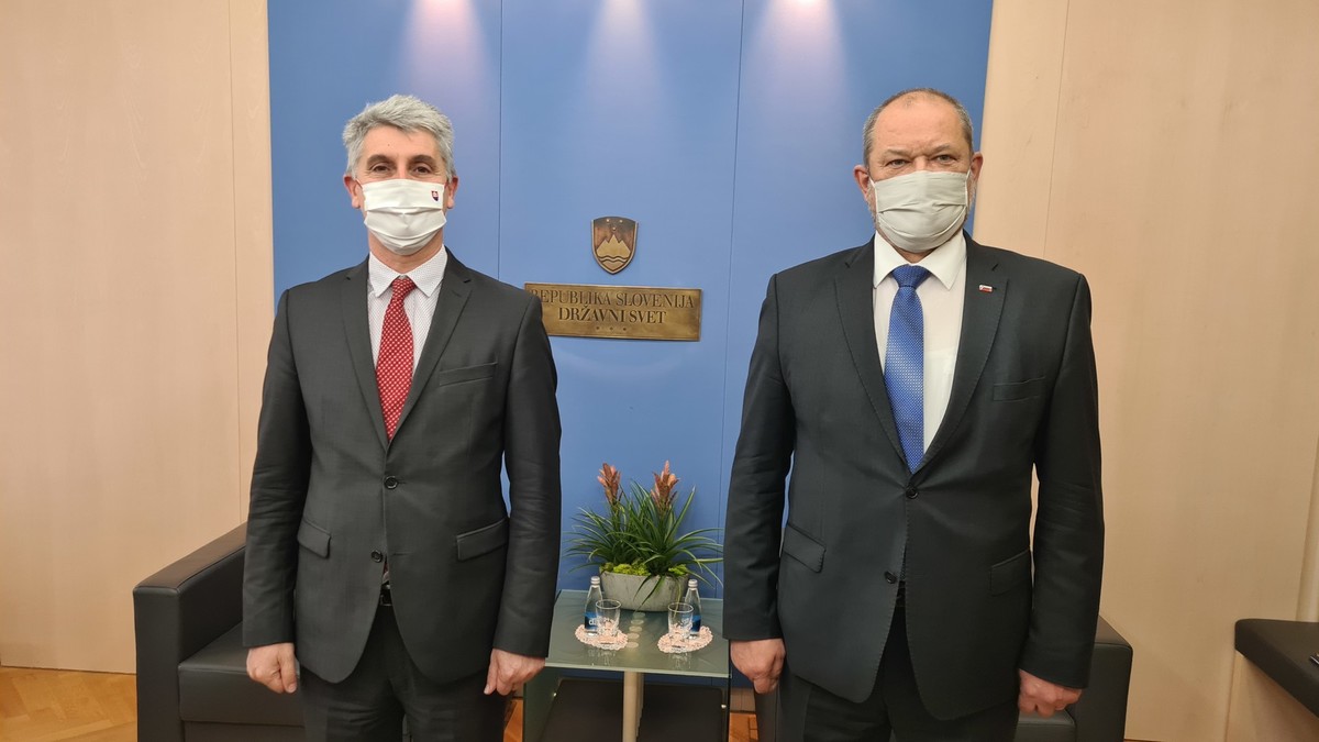 Veleposlanik Republike Slovaške v Republiki Sloveniji,Nj. eksc. gospod Peter Zeleňák in predsednik Državnega sveta RS, Alojz Kovšca<br>(Avtor: Milan Skledar)