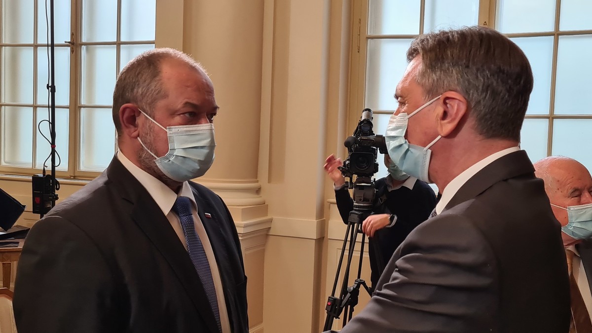 Slovesnost ob vročitvi državnih odlikovanj v predsedniški palači, 2021<br>(Avtor: Milan Skledar)