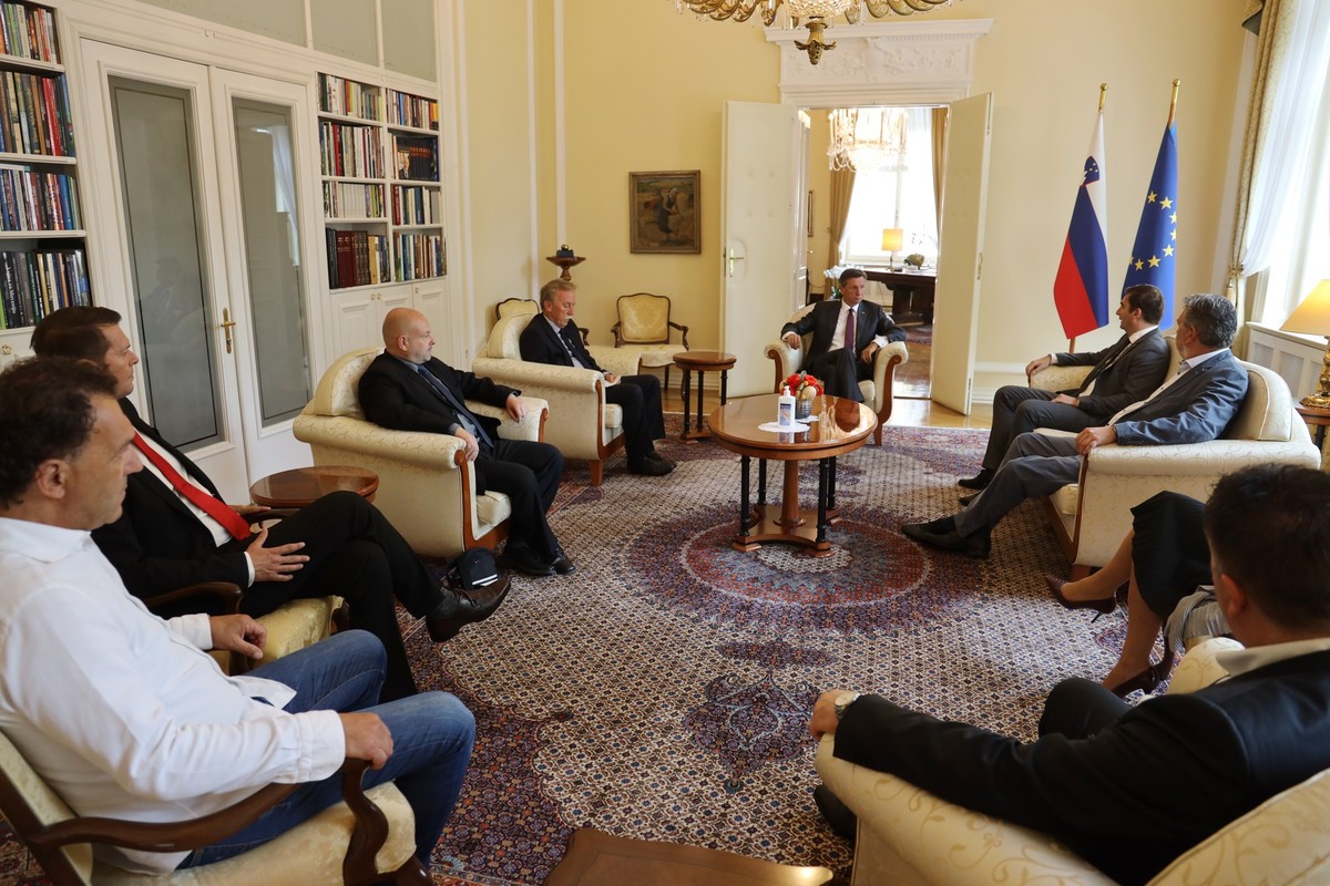 Sprejem pri predsedniku Republike Slovenije<br>(Avtor: Milan Skledar)