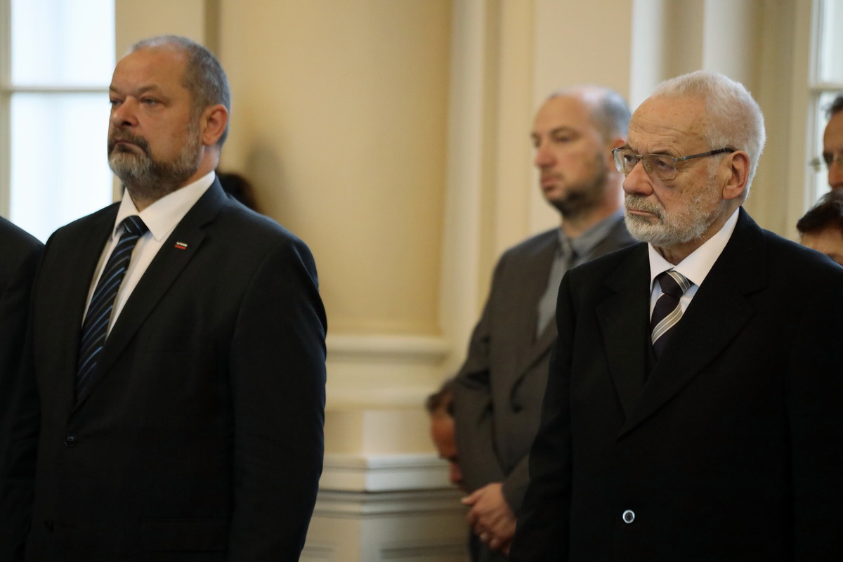 Alojz Kovšca, predsednik Državnega sveta in Dr. Erhard Busek<br>(Avtor: Milan Skledar)