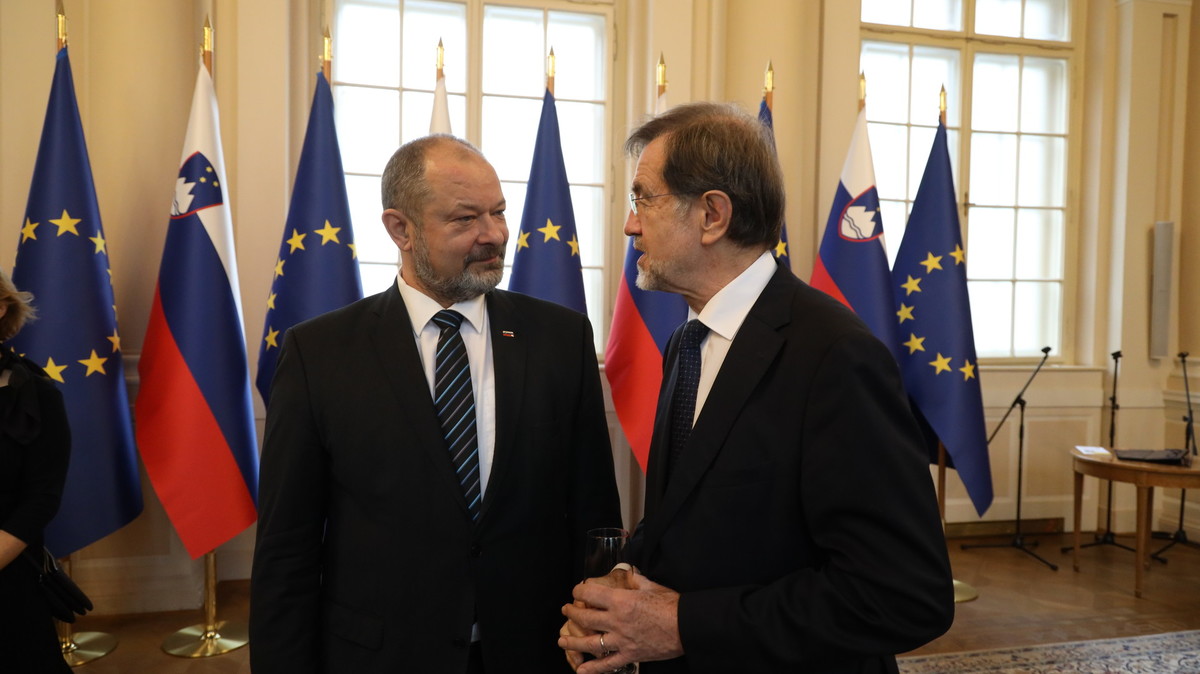 Alojz Kovšca, predsednik Državnega sveta in Lojze Peterle, evropski poslanec<br>(Avtor: Milan Skledar)