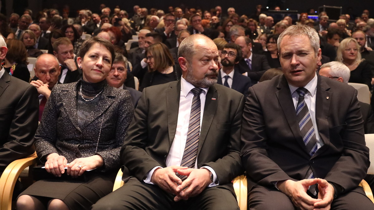 Iz desne proti levi: Dejan Židan, predsednik DZ RS in Alojz Kovšca, predsednik DS RS<br>(Avtor: Milan Skledar)