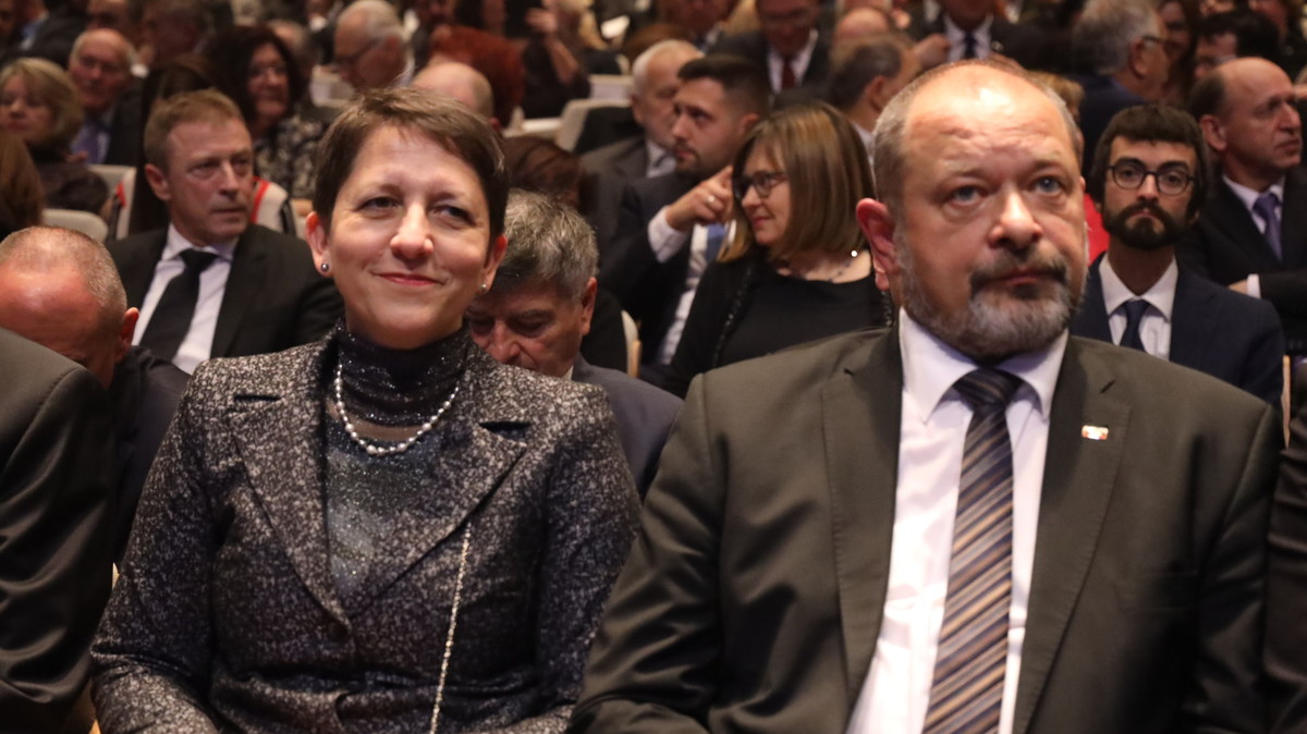 Alojz Kovšca, predsednik Državnega sveta s soprogo <br>(Avtor: Milan Skledar)