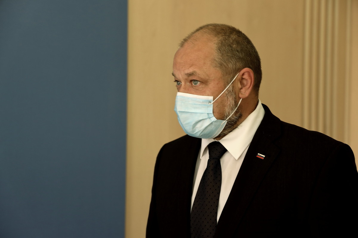 Predsednik Državnega sveta, Alojz Kovšca na sprejemu veleposlanika Španije v RS<br>(Avtor: Milan Skledar)