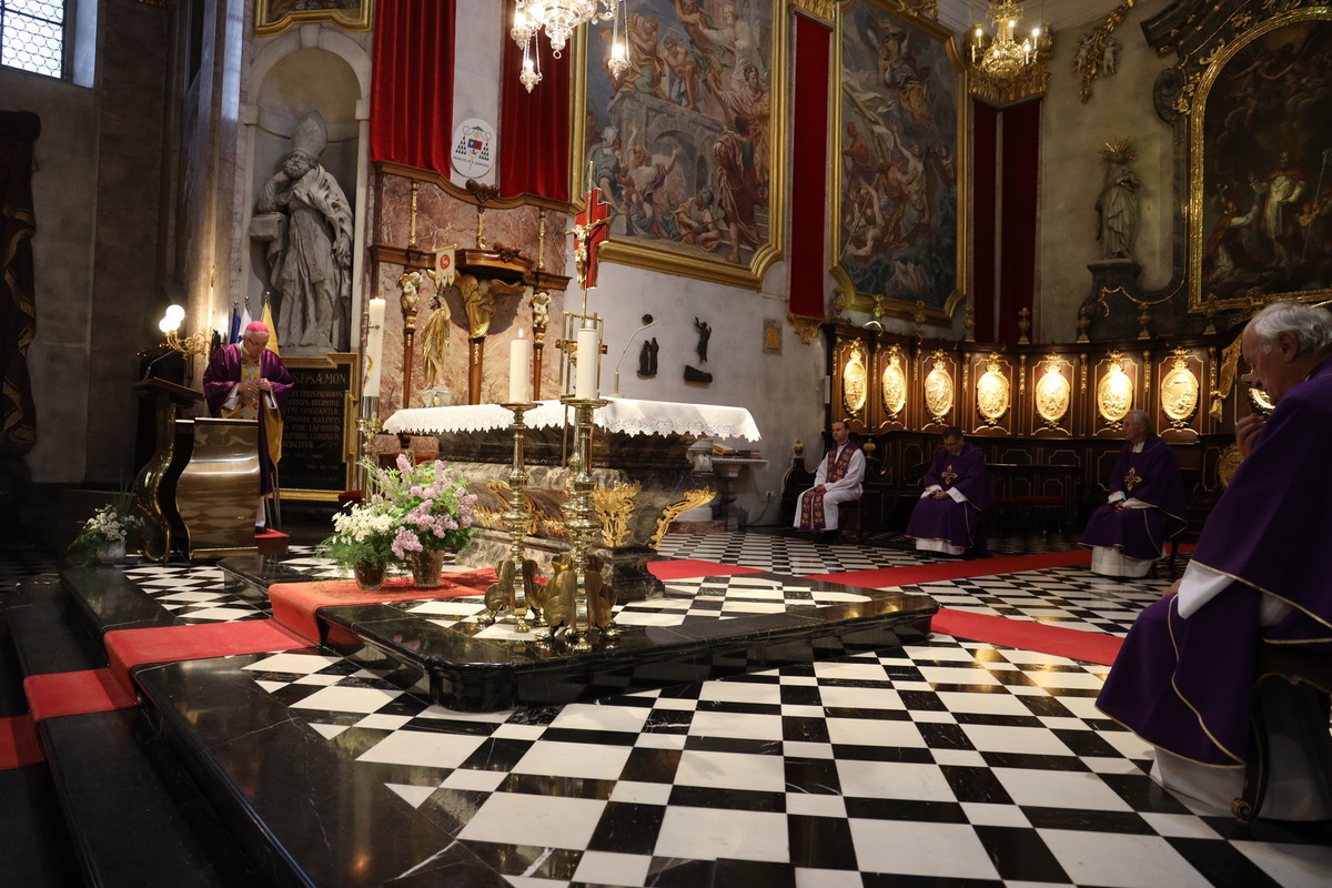 Maša zadušnice za prof. dr. Franceta Bernika<br>(Avtor: Milan Skledar)