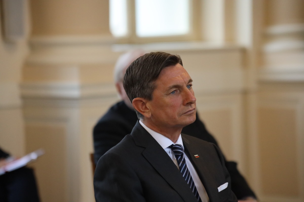 Borut Pahor, predsednik RS,  Slovesnost ob 30. obletnici izvolitve osamosvojitvene vlade Republike Slovenije<br>(Avtor: Milan Skledar)