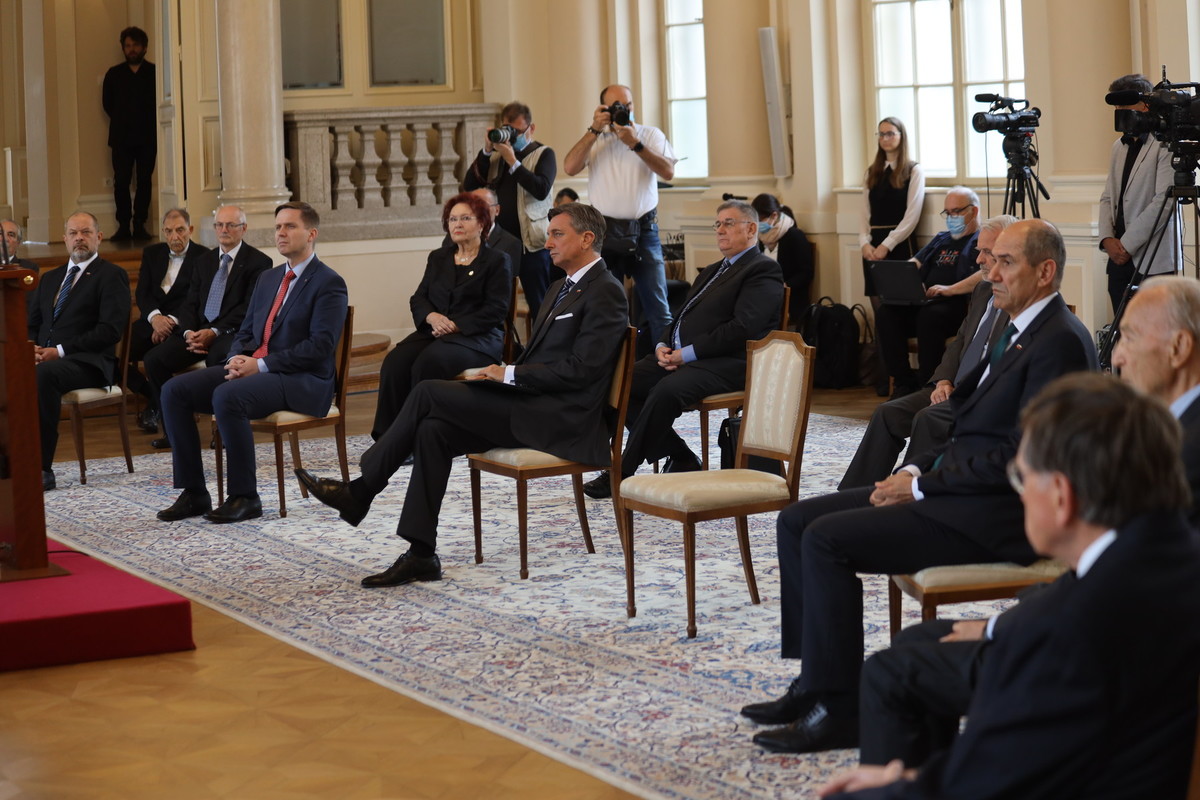 Slovesnost ob 30. obletnici izvolitve osamosvojitvene vlade Republike Slovenije<br>(Avtor: Milan Skledar)