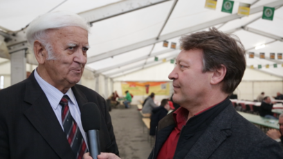 Alojz Lah, predsednik Konjeniškega kluba Komenda in Milan Skledar, odgovorni urednik S-TV Skledar<br>(Avtor: Milan Skledar)