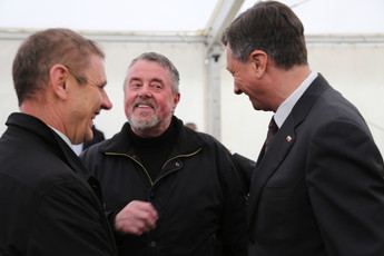 Peter Vrisk, predsednik ZZS, Ciril Smrkolj, nekdanji kmetijski minister, Borut Pahor, predsednik RS<br>(Avtor: Milan Skledar)