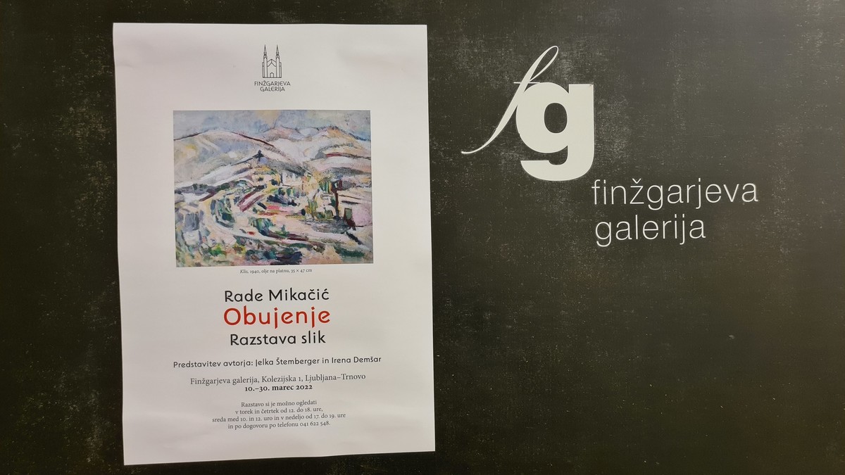 Odprtje razstave slik Radeta Mikačića OBUJENJE v Finžgarjevi galeriji na Trnovem v Ljubljani, 2022<br>(Avtor: Milan Skledar)