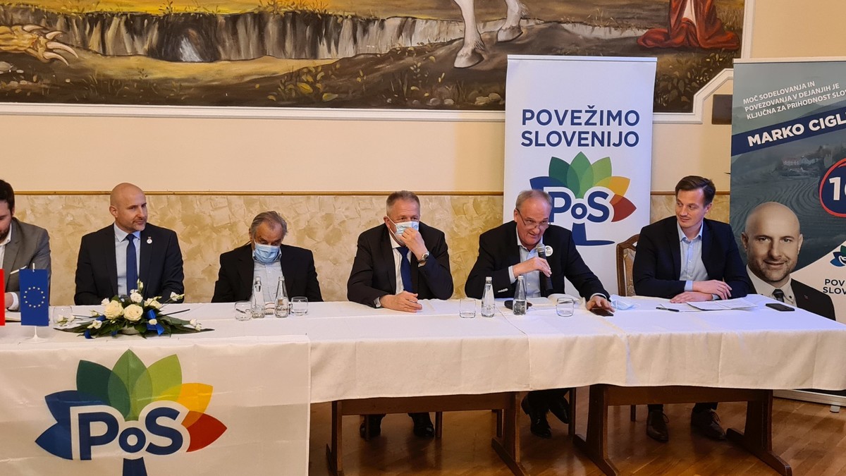 Marko Cigler, kandidat Gibanja Povežimo Slovenijo na predstavitvi v Slovenskih Konjicah, 2022<br>(Avtor: Milan Skledar)