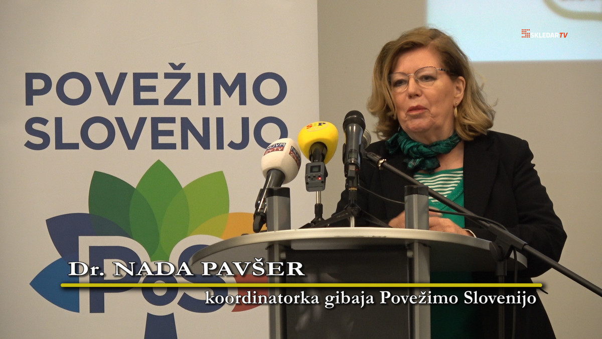 Dr. Nada Pavšer, podpredsednica, Zeleni Slovenije. Prihaja čas tistih, ki povezujejo. Srečanje gibanja Povežimo Slovenijo, ki gradi na povezovanju, dialogu in sodelovanju, je v ponedeljek, 28. februarja 2022, potekalo v Dornavi, ki leži na Ptujskem polju.<br>(Avtor: Milan Skledar)