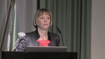 Mag. Tanja Strniša, državna sekretarka na kmetijskem ministrstvu, 45. posvet Zadružne zveze Slovenije<br>(Avtor: Milan Skledar)