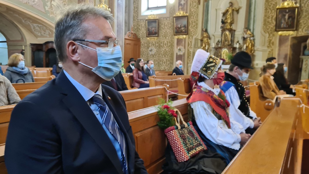 Marjan Podobnik, predsednik SLS na 17. vseslovenskem srečanju kmetov v Ponikvi, 2020<br>(Avtor: Milan Skledar)