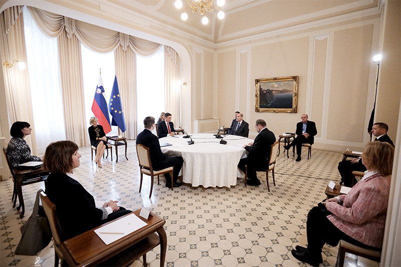 Izredno srečanje štirih predsednikov v luči koronavirusa<br>(Avtor: Danijel Novaković/STA)