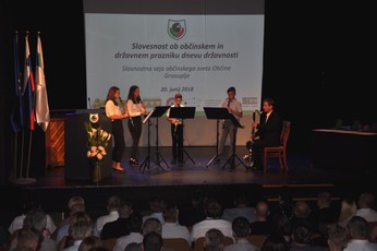 Kulturni program na občinskem in državnem  prazniku Dnevu državnosti v Grosupljem, 20. junija 2018<br>(Avtor: Foto: Občina Grosuplje)