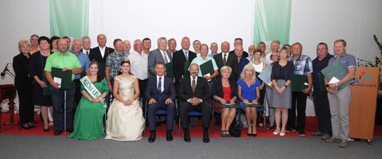 Prejemniki priznanj Zadružne zveze Slovenije na sejmu AGRA 2018<br>(Avtor: Milan Skledar)