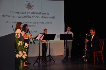 Slovesnost ob občinskem in državnem  prazniku, Dnevu državnosti v Grosupljem, 20. junija 2018<br>(Avtor: Milan Skledar)