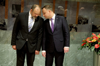 Alojz Kovšca, predsednik Državnega sveta in Andrzej Duda, predsednik Republike Poljske<br>(Avtor: Milan Skledar)