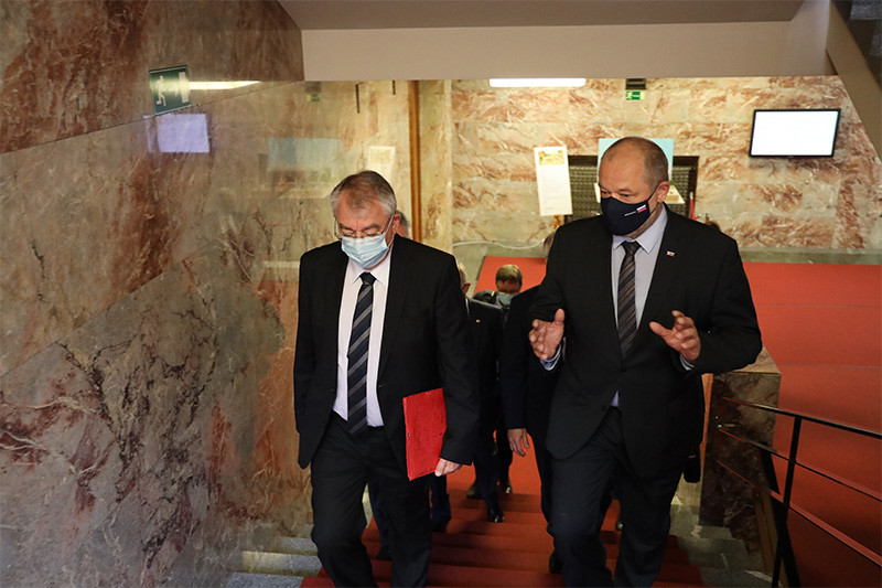 G. Klaus_Heiner Lehne, predsednik Evropskega Računskega sodišča in g. Alojz Kovšca, predsednik Državnega sveta RS. Obisk predsednika Evropskega računskega sodišča<br>(Avtor: Milan Skledar)