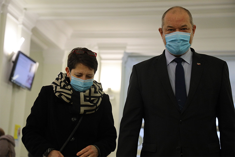 Predsednik Državnega sveta RS Alojz Kovšca s soprogo Stanko Kajfež Kovšca<br>(Avtor: Milan Skledar)