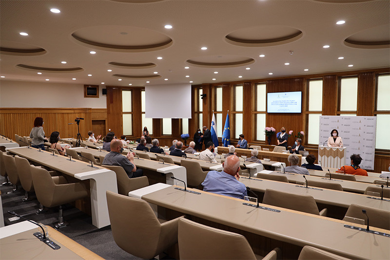Dajana Baša,  prejemnica plakete najzaslužnejšim prostovoljkam in prostovoljcem za leto 2020. Podelitev plaket najzaslužnejšim prostovoljkam in prostovoljcem za leto 2020<br>(Avtor: Milan Skledar)