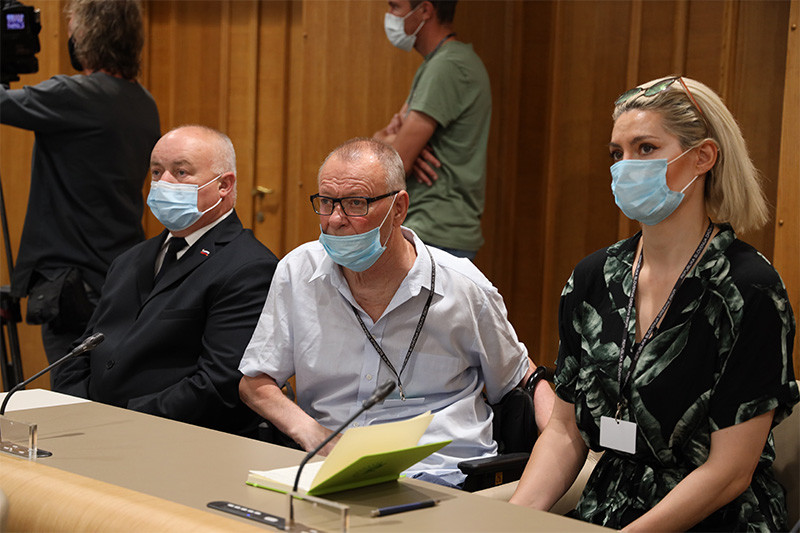 Podelitev plaket najzaslužnejšim prostovoljkam in prostovoljcem za leto 2020<br>(Avtor: Milan Skledar)