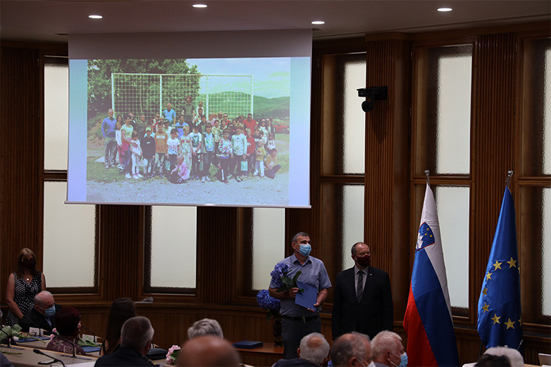 Podelitev plaket najzaslužnejšim prostovoljkam in prostovoljcem za leto 2020<br>(Avtor: Milan Skledar)