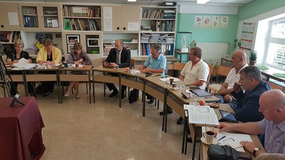 Komisija Državnega sveta za kmetijstvo, gozdarstvo in prehrano na terenski seji na 62. državnem tekmovanju v oranju v Radvanju, 2018<br>(Avtor: Milan Skledar)