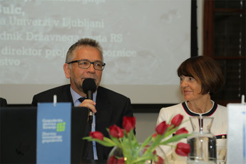 Milan Lovrič in dr. Lučka Kajfež Bogataj<br>(Avtor: Milan Skledar)